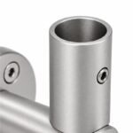 Upright Socket Wall Handrail Bracket — Matte silver appearance concept