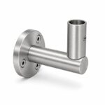 Upright Socket Wall Handrail Bracket — Fine-brushed silver appearance concept
