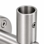 Upright Socket Wall Handrail Bracket — Fine-brushed silver appearance concept