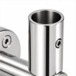 Upright Socket Wall Handrail Bracket — Reflective silver appearance concept