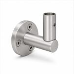 Upright Socket Wall Handrail Bracket — Satin silver appearance concept