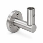 Upright Socket Wall Handrail Bracket — Satin silver appearance concept