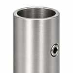 Upright Socket Wall Handrail Bracket — Satin silver appearance concept
