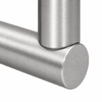 Upright Socket Wall Handrail Bracket — Satin silver appearance concept