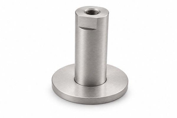 Female Threaded Standoff Foot — Matte silver appearance - product reference