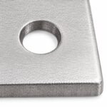 Matte Silver Barrel Door Hinge with Mounting Plates — Finish Concept
