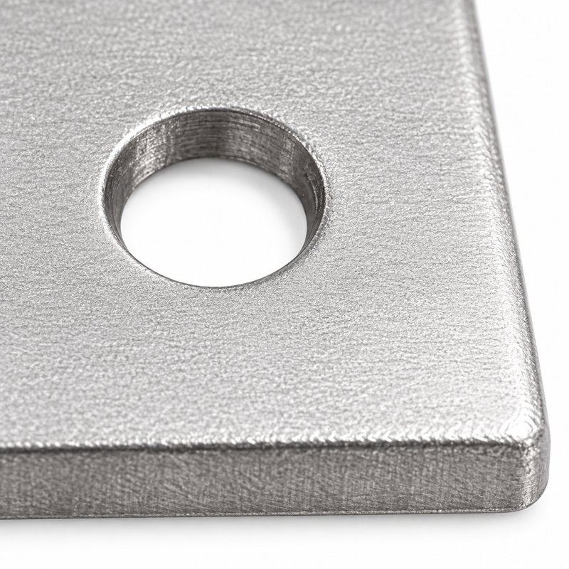 Matte Silver Barrel Door Hinge with Mounting Plates — Finish Concept