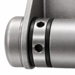 Matte Silver Barrel Door Hinge with Mounting Plates — Finish Concept