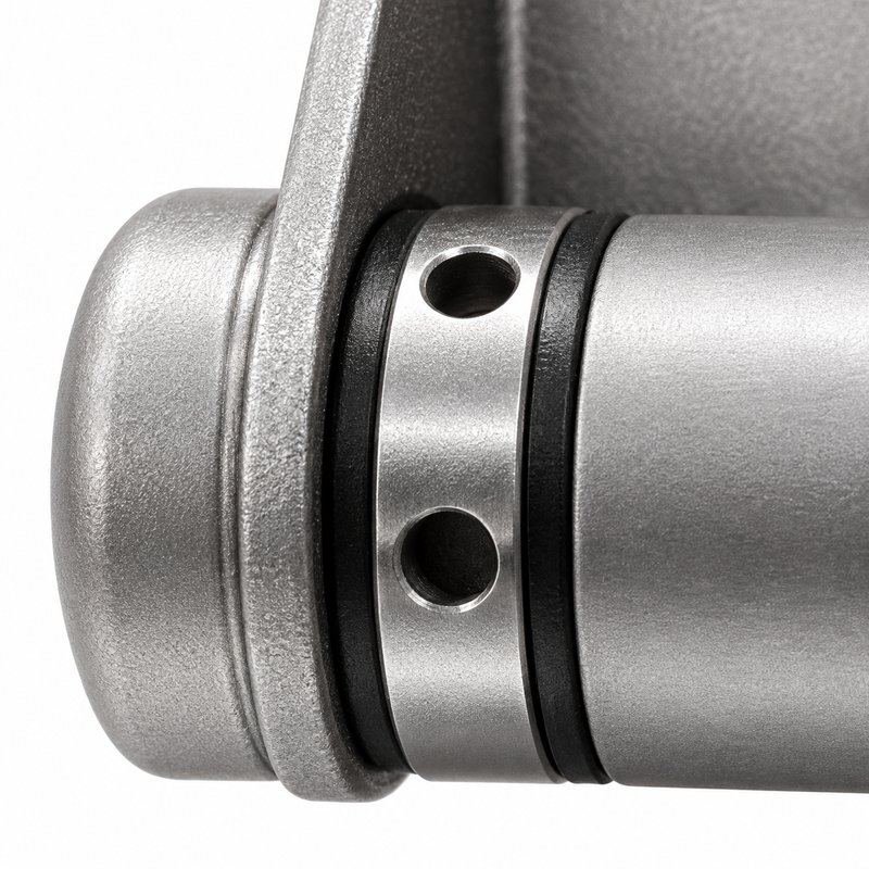 Matte Silver Barrel Door Hinge with Mounting Plates — Finish Concept
