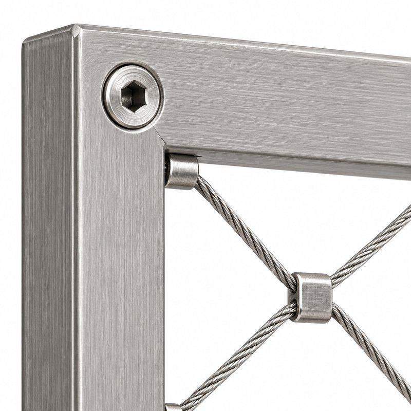 Compact Diamond Mesh Frame — Satin silver appearance