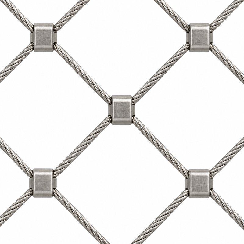 Compact Diamond Mesh Frame — Satin silver appearance