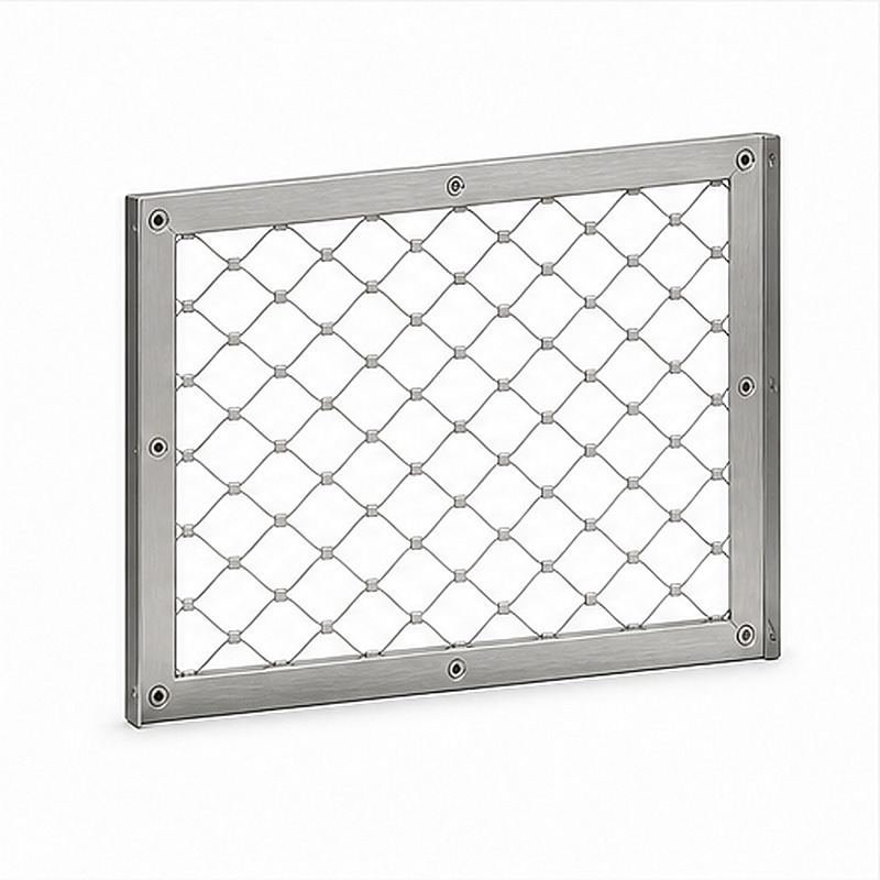 Compact Diamond Mesh Frame — Silver appearance
