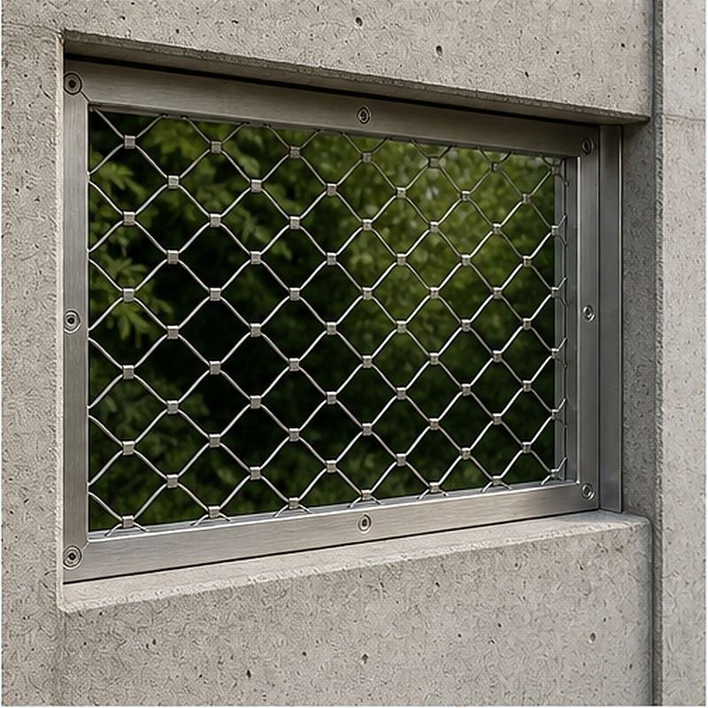 Compact Diamond Mesh Frame — Silver appearance