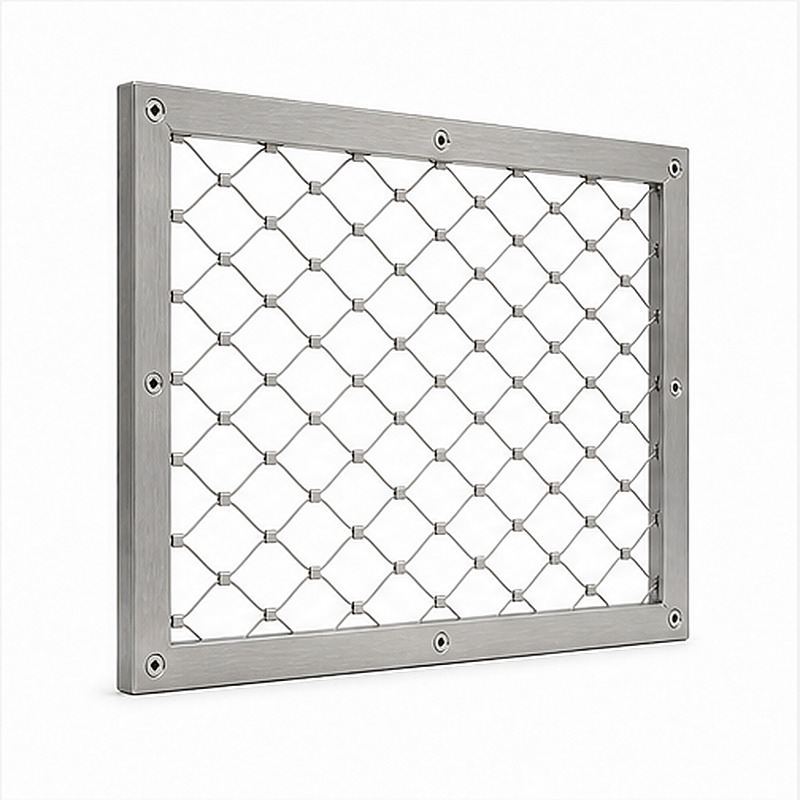 Compact Diamond Mesh Frame — Silver appearance