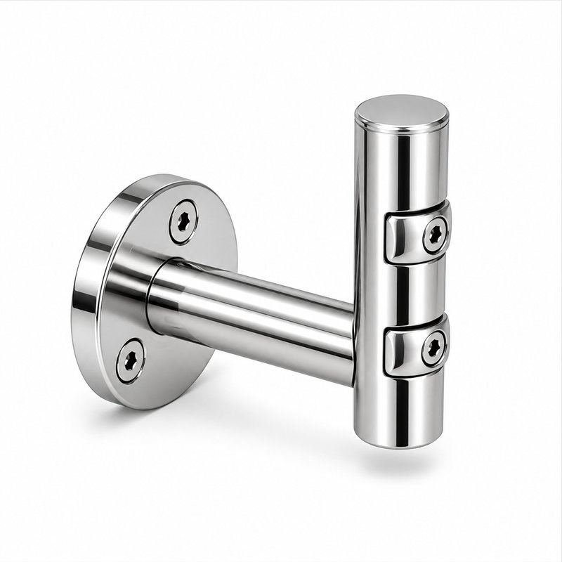 Dual Cable Trellis Support — Polished silver appearance