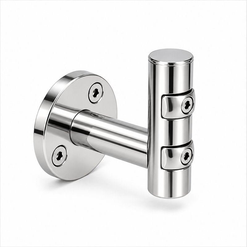 Dual Cable Trellis Support — Polished silver appearance
