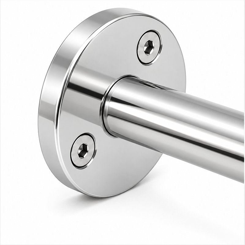 Dual Cable Trellis Support — Polished silver appearance