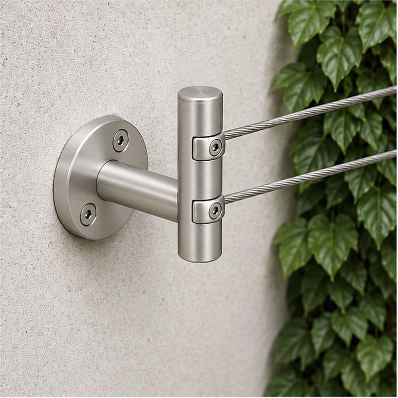 Dual Cable Trellis Support — Satin silver appearance