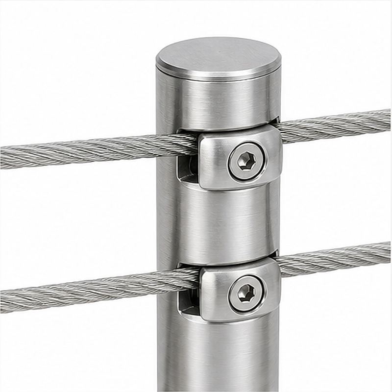 Dual Cable Trellis Support — Silver appearance