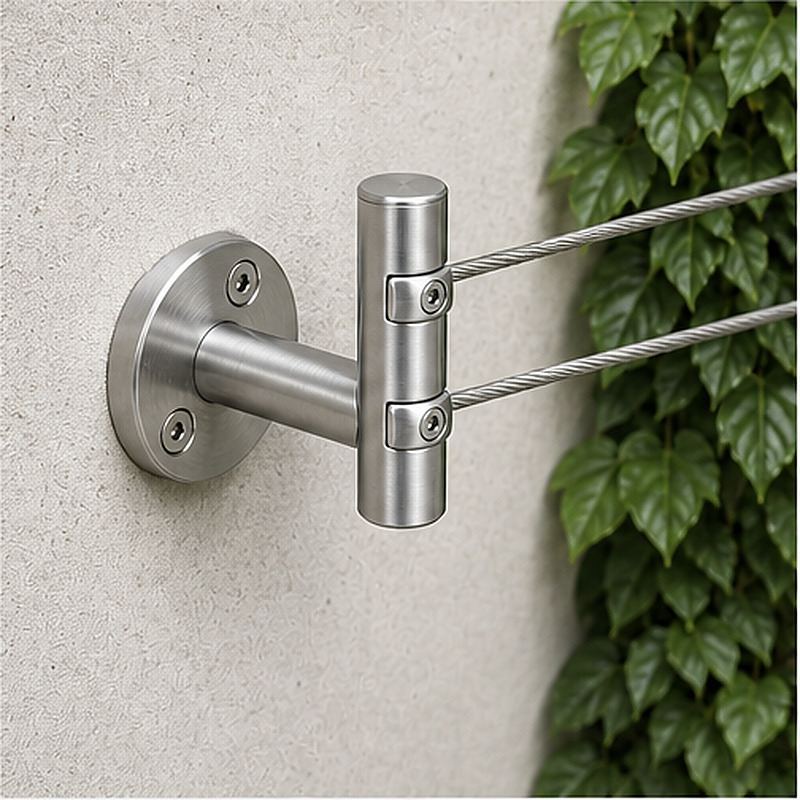 Dual Cable Trellis Support — Silver appearance