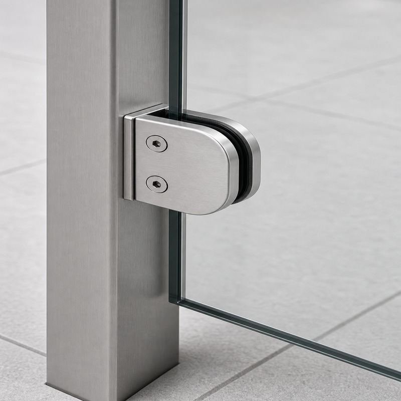 Flanged D-shaped Glass Clamp