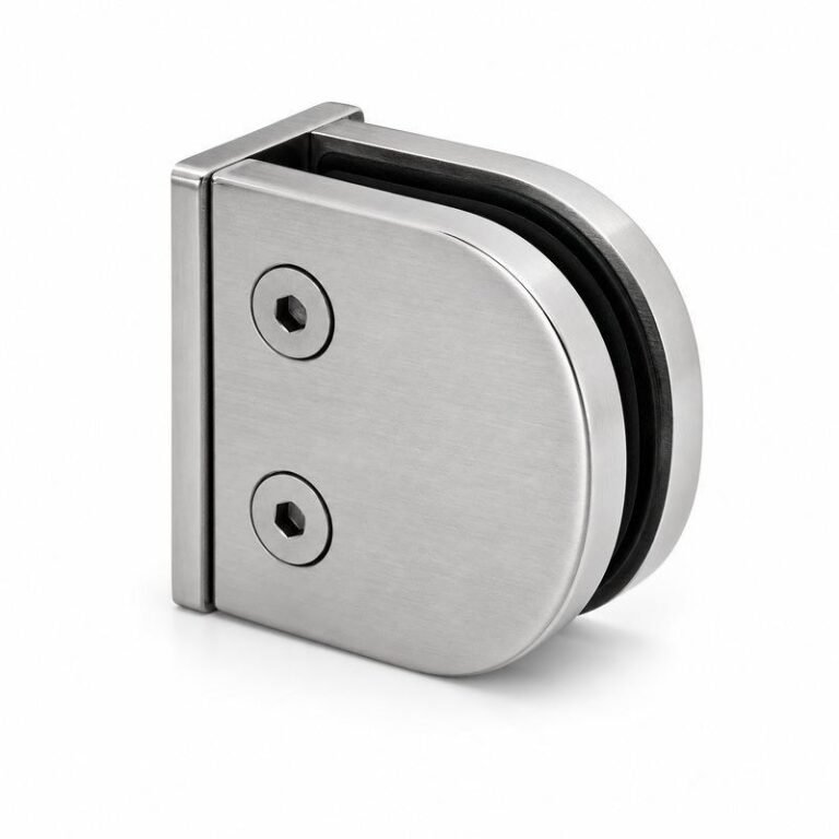 Flanged D-shaped Glass Clamp
