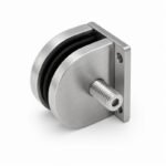 Flanged D-shaped Glass Clamp