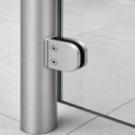 Matte Silver Flanged D-shaped Glass Clamp