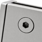 Matte Silver Flanged D-shaped Glass Clamp