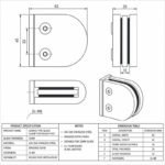 Matte Silver Flanged D-shaped Glass Clamp