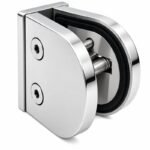 Reflective Silver Flanged D-shaped Glass Clamp