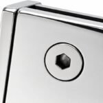 Reflective Silver Flanged D-shaped Glass Clamp