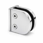 Reflective Silver Flanged D-shaped Glass Clamp
