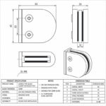 Reflective Silver Flanged D-shaped Glass Clamp