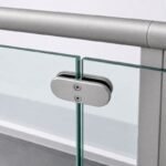 Matte Silver Inline Glass-to-glass Connector Clamp