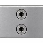 Matte Silver Inline Glass-to-glass Connector Clamp