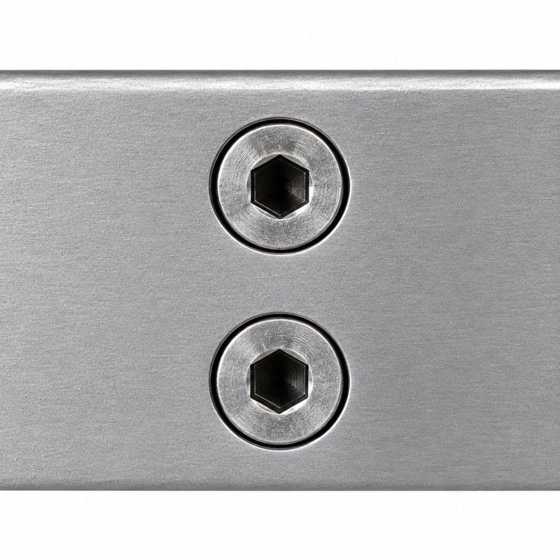 Matte Silver Inline Glass-to-glass Connector Clamp