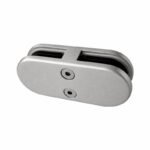 Matte Silver Inline Glass-to-glass Connector Clamp