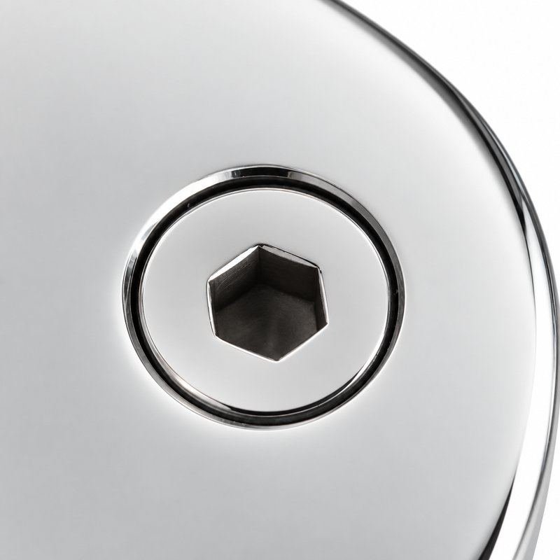 Reflective Silver Inline Glass-to-glass Connector Clamp