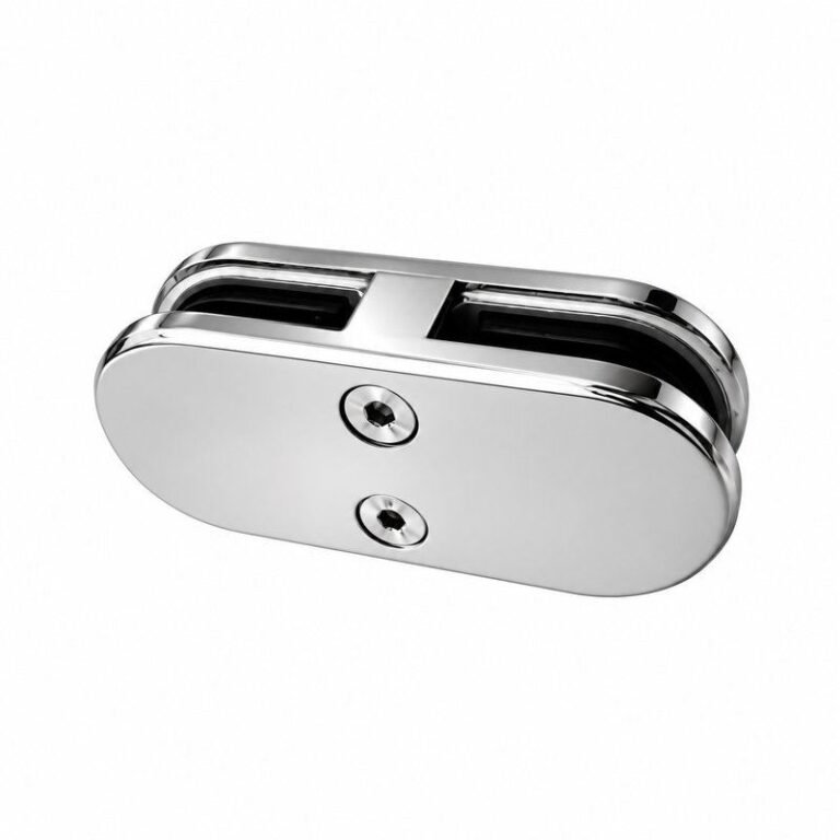 Reflective Silver Inline Glass-to-glass Connector Clamp