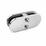 Reflective Silver Inline Glass-to-glass Connector Clamp