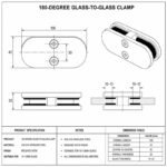 Reflective Silver Inline Glass-to-glass Connector Clamp