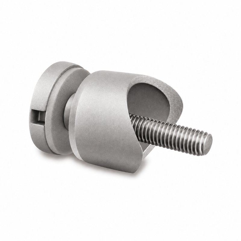 Matte Silver Open-saddle Glass Mounting Adapter