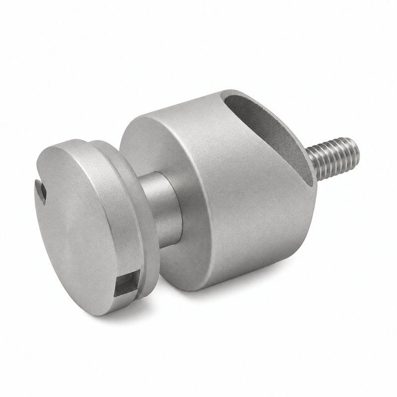 Matte Silver Open-saddle Glass Mounting Adapter