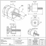 Reflective Silver Open-saddle Glass Mounting Adapter