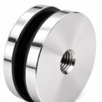 Reflective Silver Threaded Glass Standoff Cap