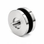 Reflective Silver Threaded Glass Standoff Cap