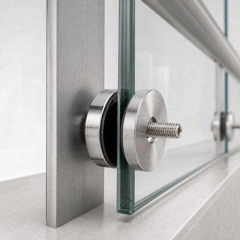 Round-cap Glass Standoff with Threaded Stud