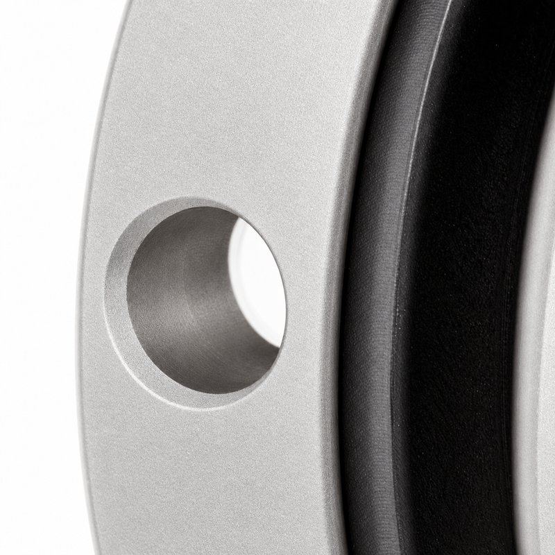 Matte Silver Round-cap Glass Standoff with Threaded Stud