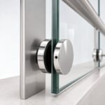 Reflective Silver Round-cap Glass Standoff with Threaded Stud